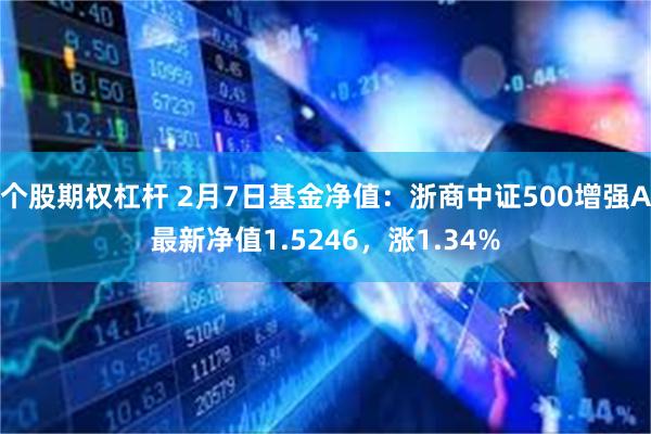 个股期权杠杆 2月7日基金净值：浙商中证500增强A最新净值1.5246，涨1.34%